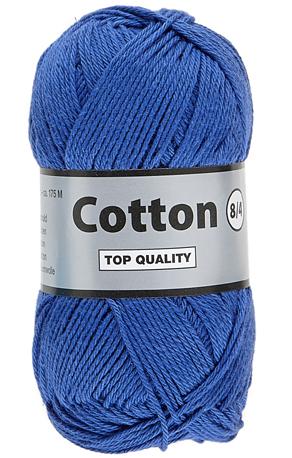 Lammy Cotton 8/4 i Kobolt Blå - 50 g Garn til Strikning