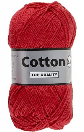 Lammy Cotton 8/4 Garn - Rød, 50 g, Nr. 43 til Strikning