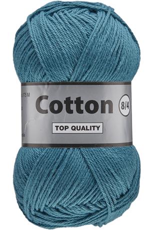 Lammy Cotton 8/4 i Petrol Blå - 50 g, Nr. 457