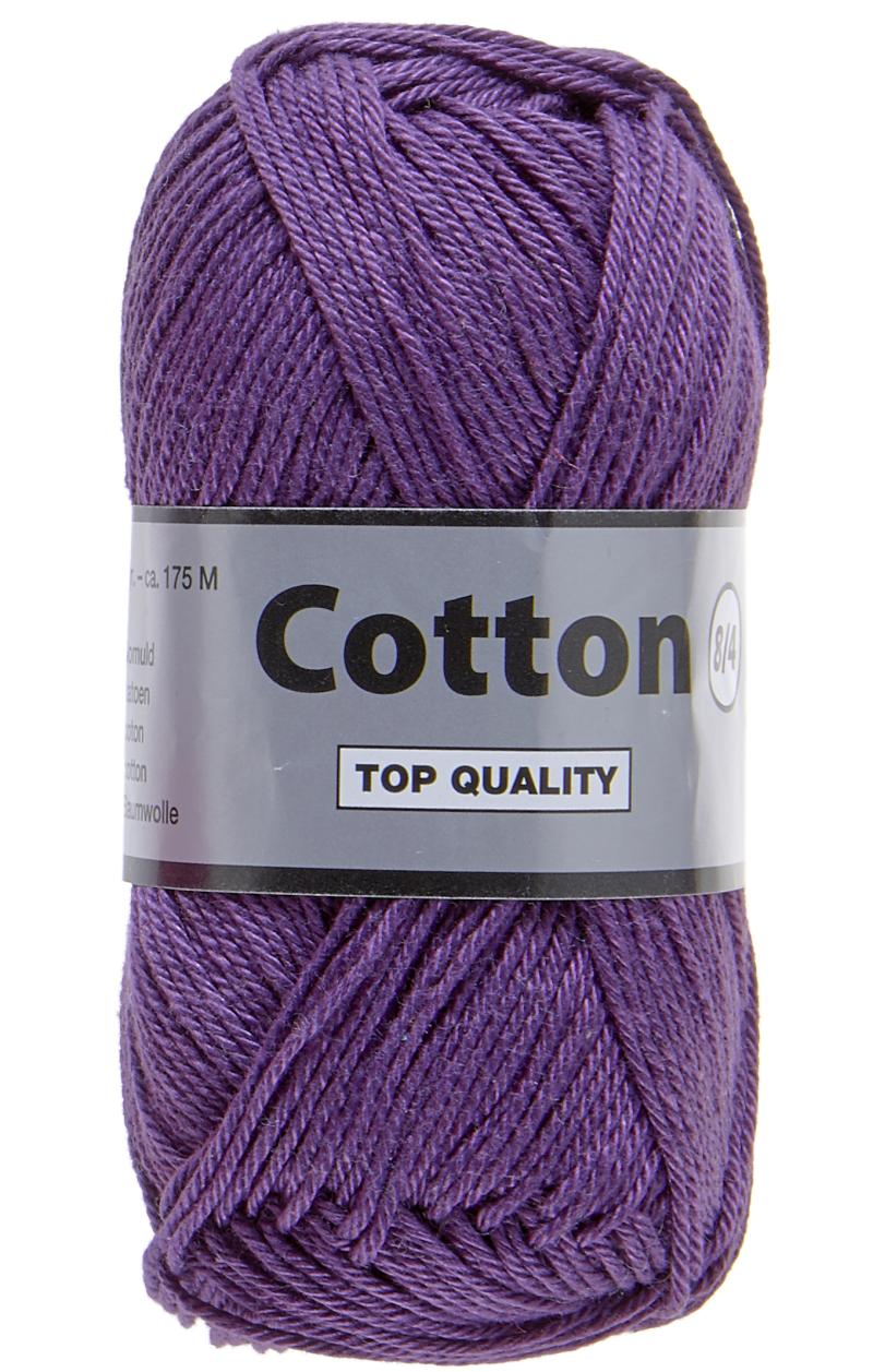 Lammy Cotton 8/4 Garn i Blomme - 50 g Nr. 64