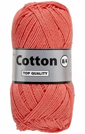 Lammy Cotton 8/4 i Koral - 50 g, Nr. 720 til Strikning