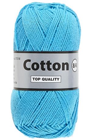 Lammy Cotton 8/4 Garn i Turkis - 50 g, Nr. 838