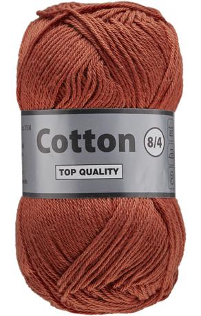Lammy Cotton 8/4 Garn Rødbrun 50g - Perfekt til Strikning!