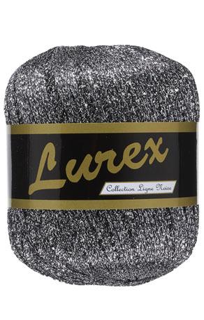 Lurex glimmergarn i grå, 35 g - Effektgarn til strikning