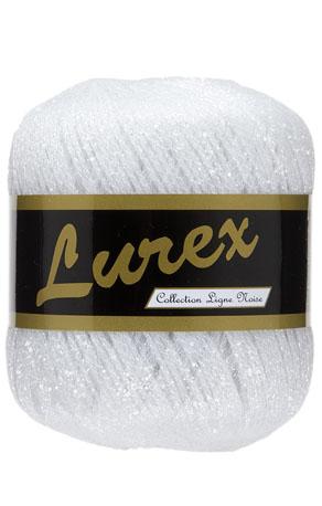 Lurex Glimmergarn Hvid 25 g - Effektgarn til Strikning