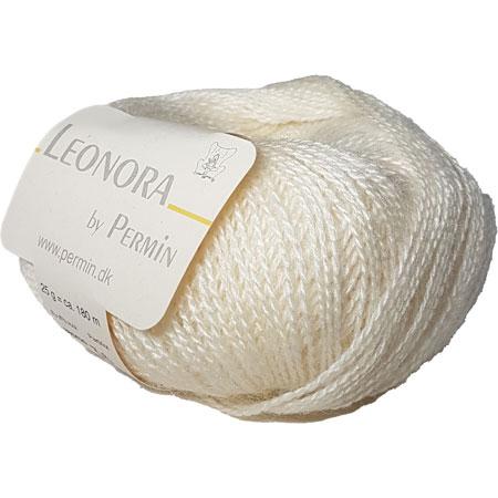 Leonora Garn fra Permin - Råhvid 25g af høj kvalitet