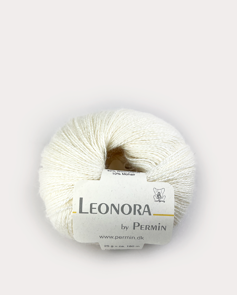 Leonora by Permin - Elegant råhvid luksusgarn 25g