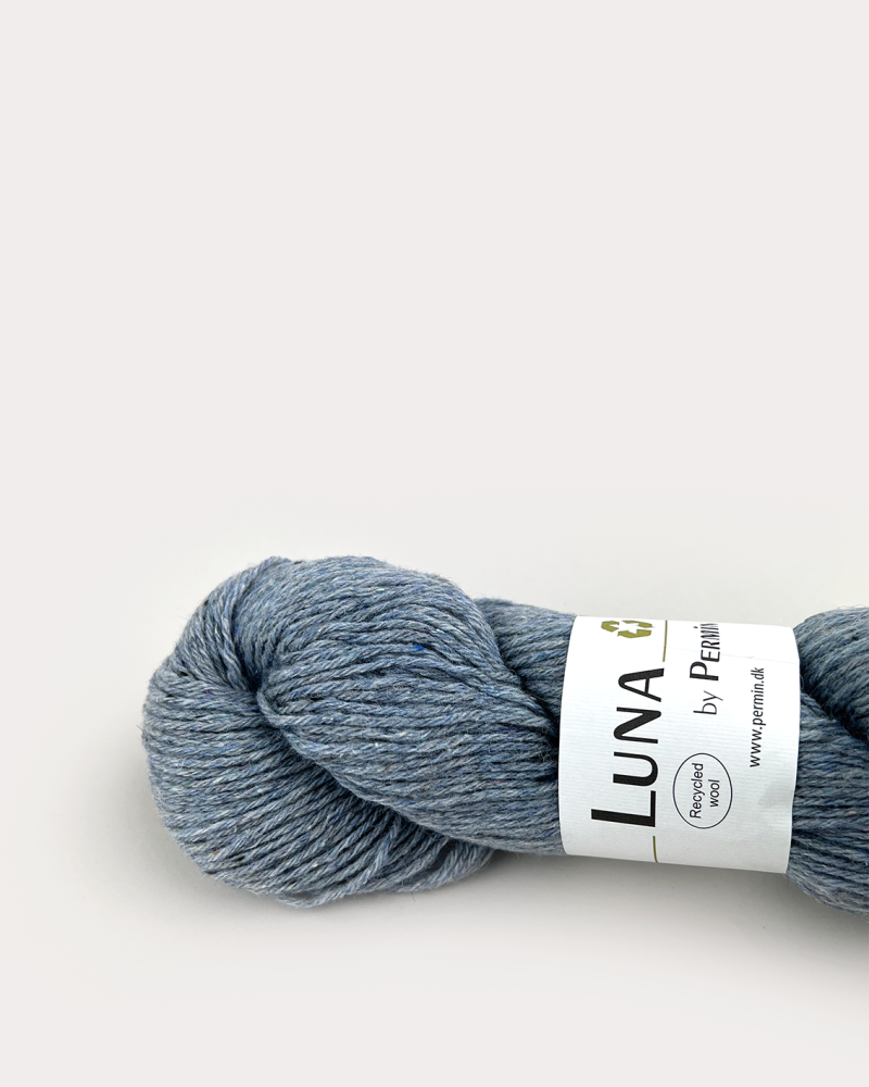 Luna by Permin Garn - Gråblå 06 - 100% Genanvendt Uld