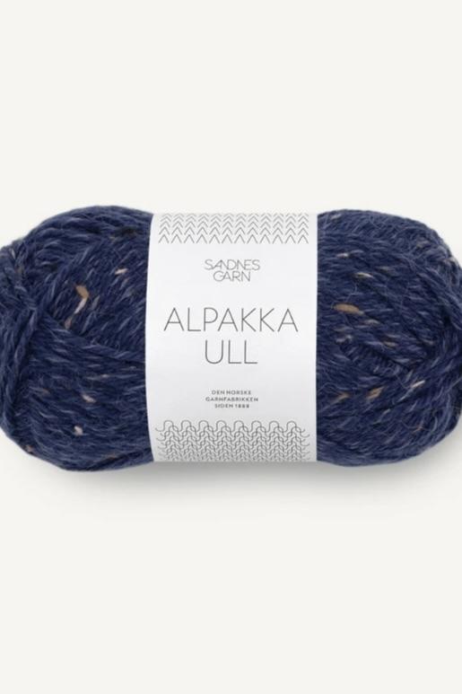 Alpakka Ull Marineblå Tweed 5585 - Kvalitetsgarn til Strik