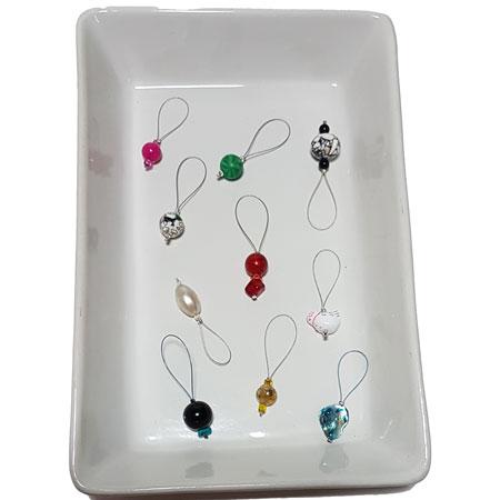 Hjemmelavede Maskemarkører i Glasperler - 10 Ass. Farver