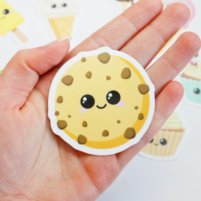 Sjovt klistermærke - Chokolade Cookie 6 x 6 cm