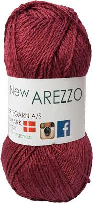 Ny Arezzo Hjertegarn - Bambus, Hør & Bomuld - Mørk Rød