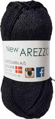 Ny Arezzo Hjertegarn - Blødt Bambus- og Hørgarn - Sort