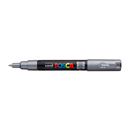 Posca PC-1M 0,7 - 1mm Sølv Tus til Kreativ Maleri