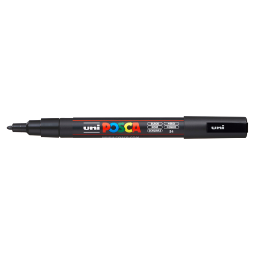 Posca Tusser PC-3M 0,9-1,3 mm - Sort 1 stk til Kreativitet