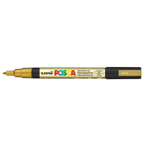 Posca Tusser PC-3M Guld - Kreativ Maling til Alle Overflader