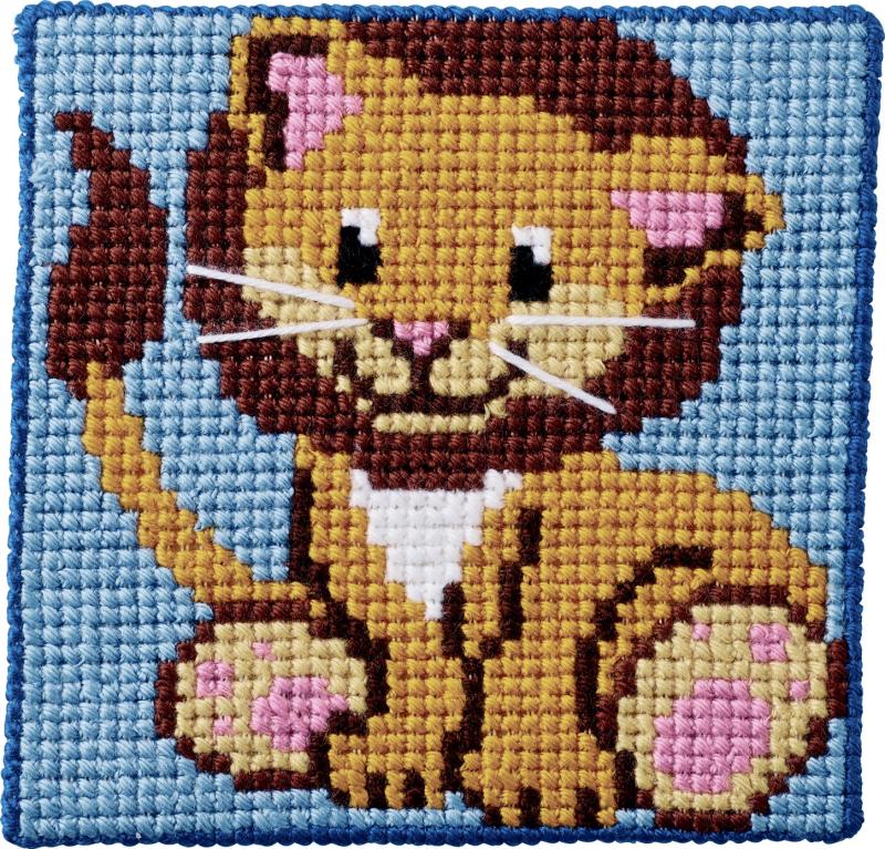 Permin Broderi - Løve broderikit til børn - 9321