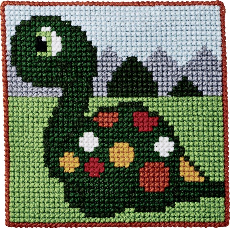 Permin Broderi - Broderikit til børn med Dino 9323