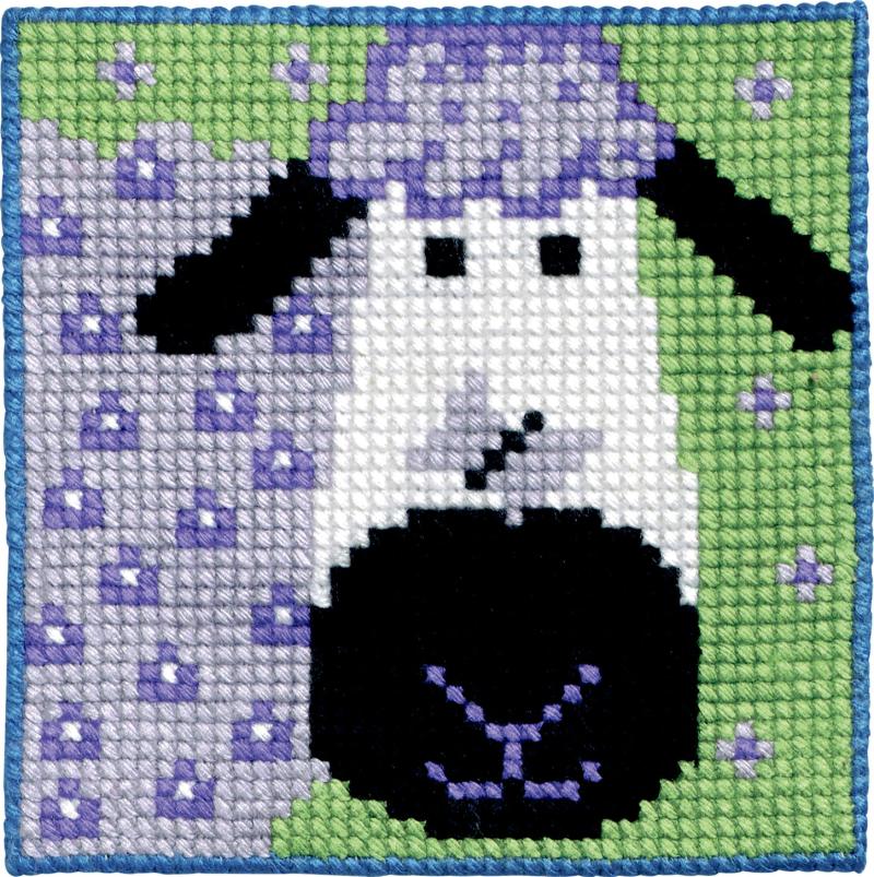 Permin Broderi - Broderikit til børn med får - 9331
