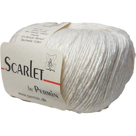 Scarlet Permin Hør Garn Fv 888003 - Hvid Kvalitet!
