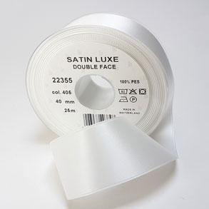 Satinbånd - Knækket Hvid 25 mm til Kreative Projekter
