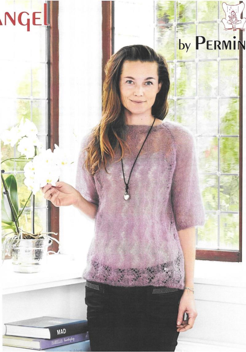 Permin Raglanbluse Kit med Hulmønster - Sommerstrik