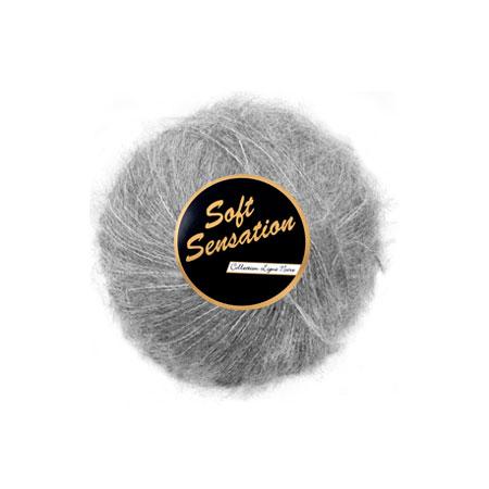 Lammy Soft Sensation Garn 38 i Grå - Blød Mohair-Lignende
