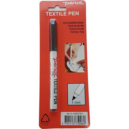 Penol Tekstilpen 770 - 1 mm Sort til Mærkning af Tøj