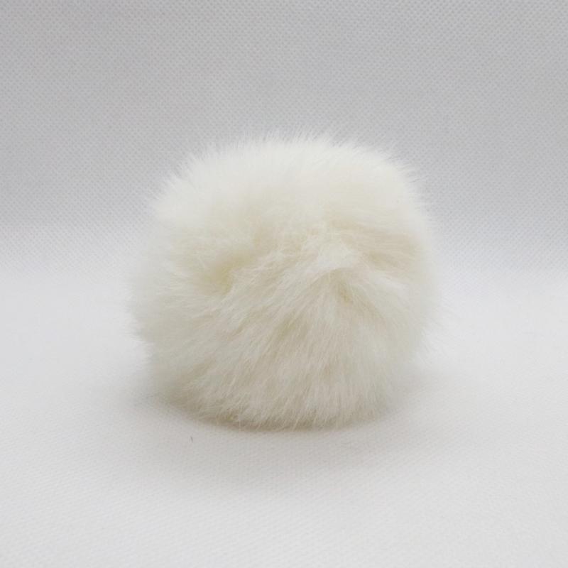 Hvid Pompon i Poly-Akryl - 80 mm Dekoration