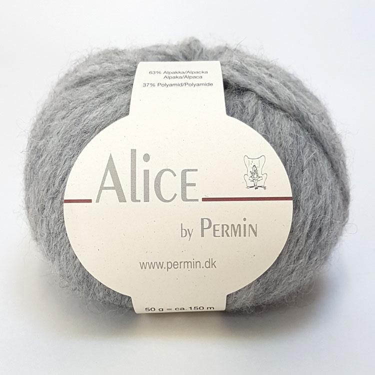 Alice Permin - Alpaca Uldgarn - Farve 03 Lys Grå