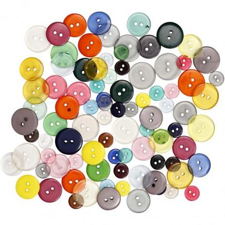 Assorterede Knapper 12-20 mm – 100 Stk til Kreativitet