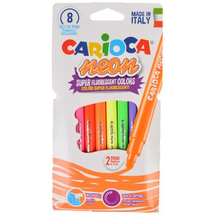Carioca Neon Tuscher i Ass. Farver - 8 stk. til Kreativitet