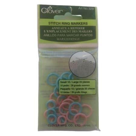 Clover Markeringsringe Små - 30 Stk. til Håndarbejde