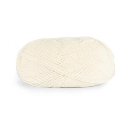 Dale Garn Baby Ull 0020 Ubleket Hvid - Kvalitetsgarn til Baby