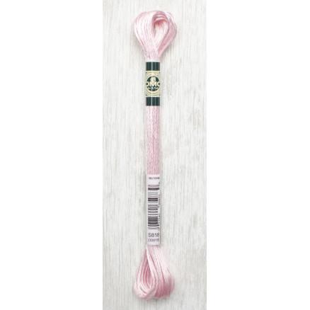 DMC Mouliné Satin Floss Broderigarn 818 - Lyserød Kvalitet