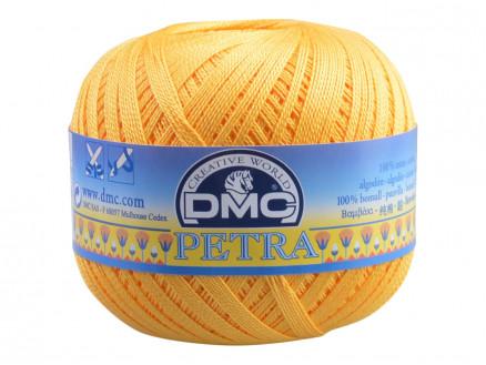 DMC Petra Nr. 8 Hæklegarn Unicolor 5742 - Stærk Gul