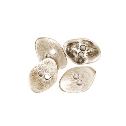 Drops 534 Kantet Sølvknap 20mm – 50 stk til kreative projekter