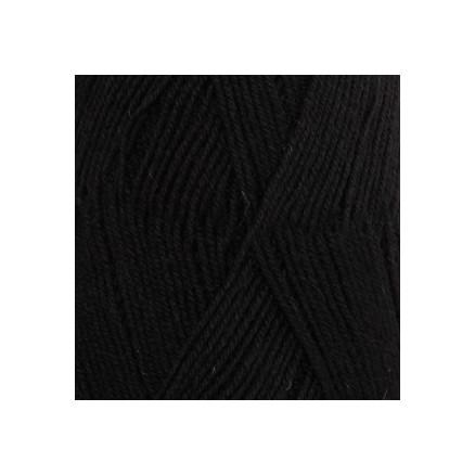 Drops Fabel Garn Unicolor 400 - Sort Kvalitetsgarn