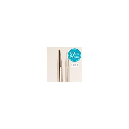 DROPS Pro Rundpinde i Messing - 80 cm, 9 mm Stort Strik