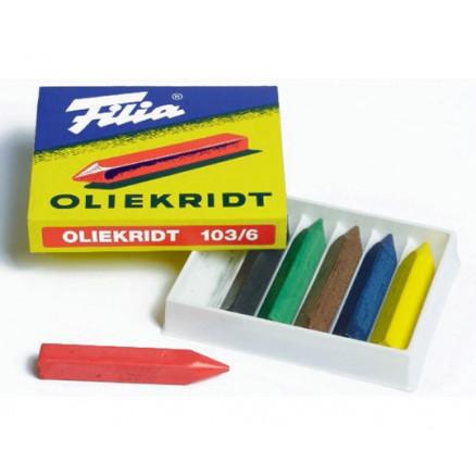 Filia Oliekridt i Ass. Farver - 6 Stk til Kreativ Leg