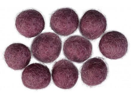 Filtkugler 10mm Lilla Blomme V5 - Kreativitet i hver kugle!