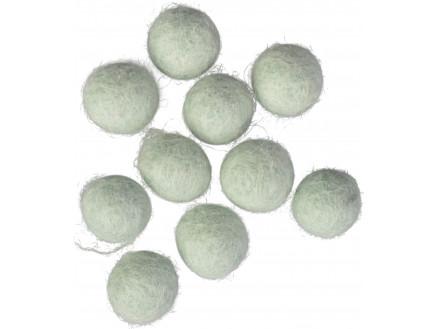 Filtkugler 10mm Lys Mintgrøn - 10 stk til kreative projekter