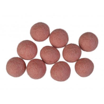 Filtkugler 20mm Lys Rosa - 10 stk til kreative projekter