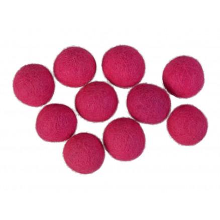 Filtkugler 20mm Pink P3 - 10 stk til kreative projekter