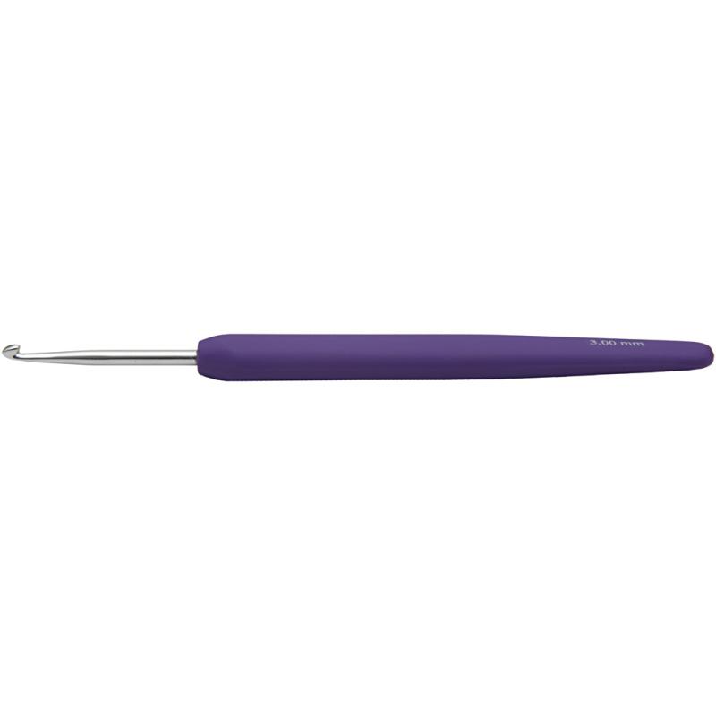 Ergonomisk Hæklenål i Aluminium - Str. 3,0 mm