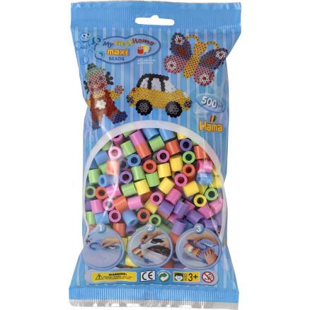 Hama Maxi Perler 500 stk. Pastel Mix - Kreativ Leg!