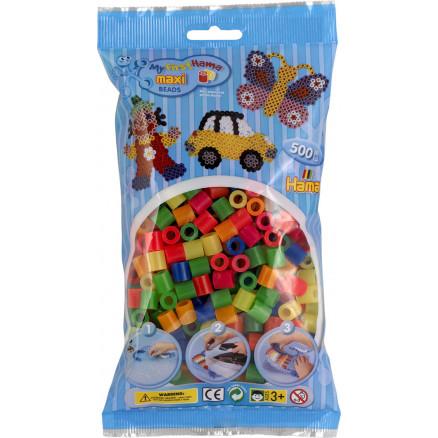 Hama Maxi Perler Neon Mix 51 - 500 stk til kreative projekter