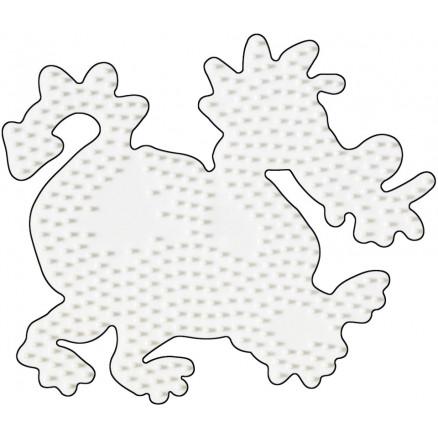 Hama Midi Perleplade Drage - Hvid 15x13cm, 1 stk.