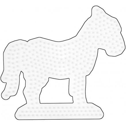 Hvid Hest Perleplade fra Hama - Kreativ DIY 15x13,5 cm