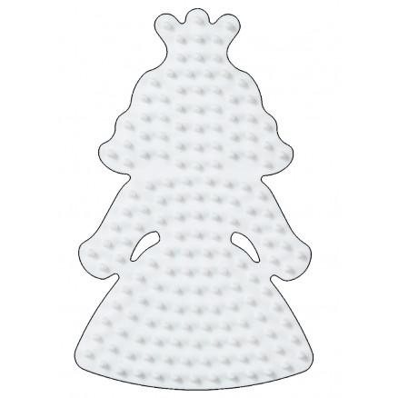 Hama Midi Perleplade Prinsesse Hvid 10x6,5 cm - 1 stk